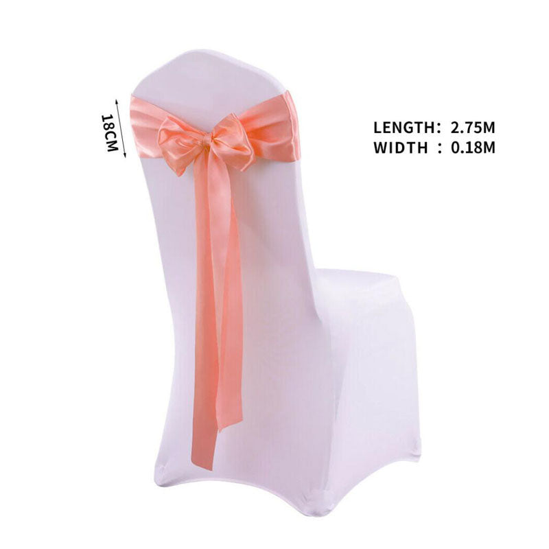 Satin Chair Sashes Cloth Cover Wedding Party Event- Champagne-20Pcs