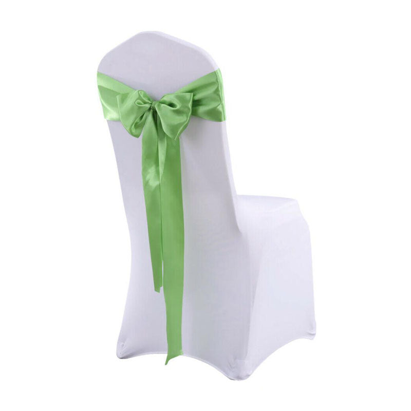 Satin Chair Sashes Cloth Cover Wedding Party Event- Green-20Pcs