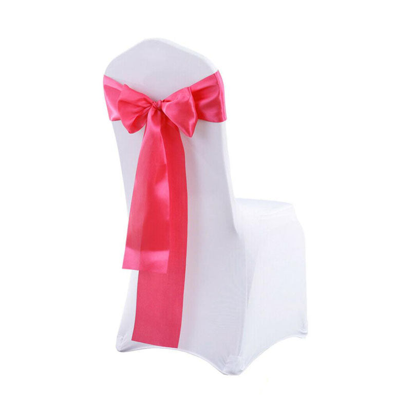 Satin Chair Sashes Cloth Cover Wedding Party Event- Red-20Pcs