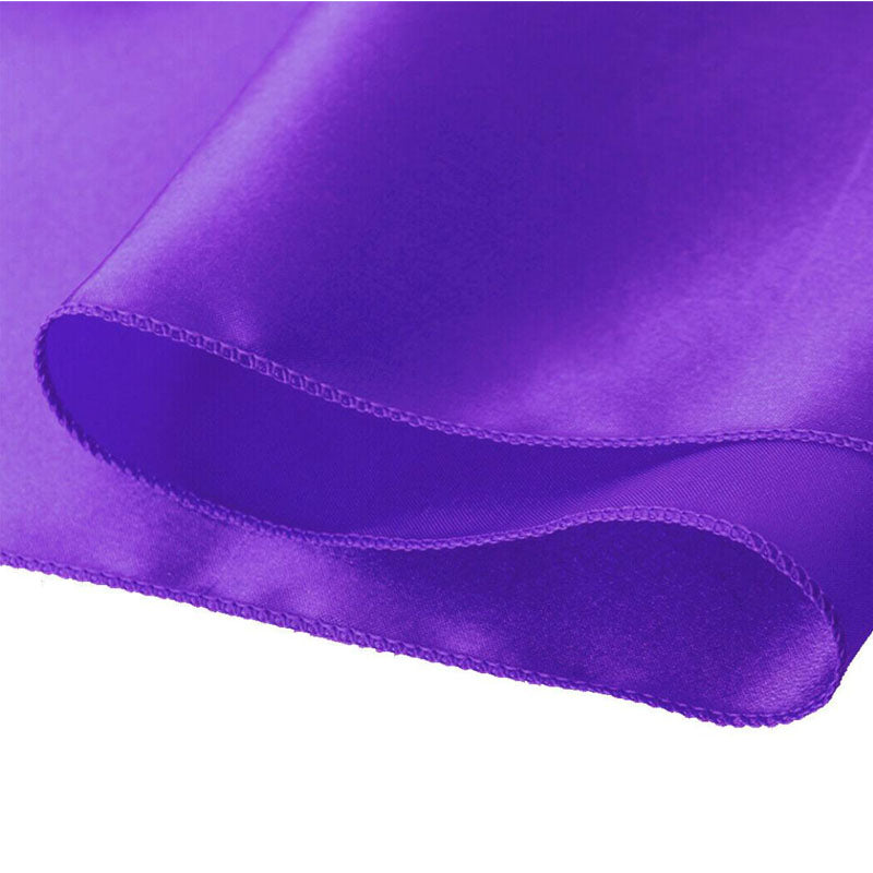 Satin Chair Sashes Cloth Cover Wedding Party Event- Purple-20Pcs