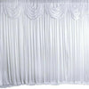 Ice Silk Wedding Party Stage Backdrop Sheer Satin Curtain Photo Background-With Swag-3x3M