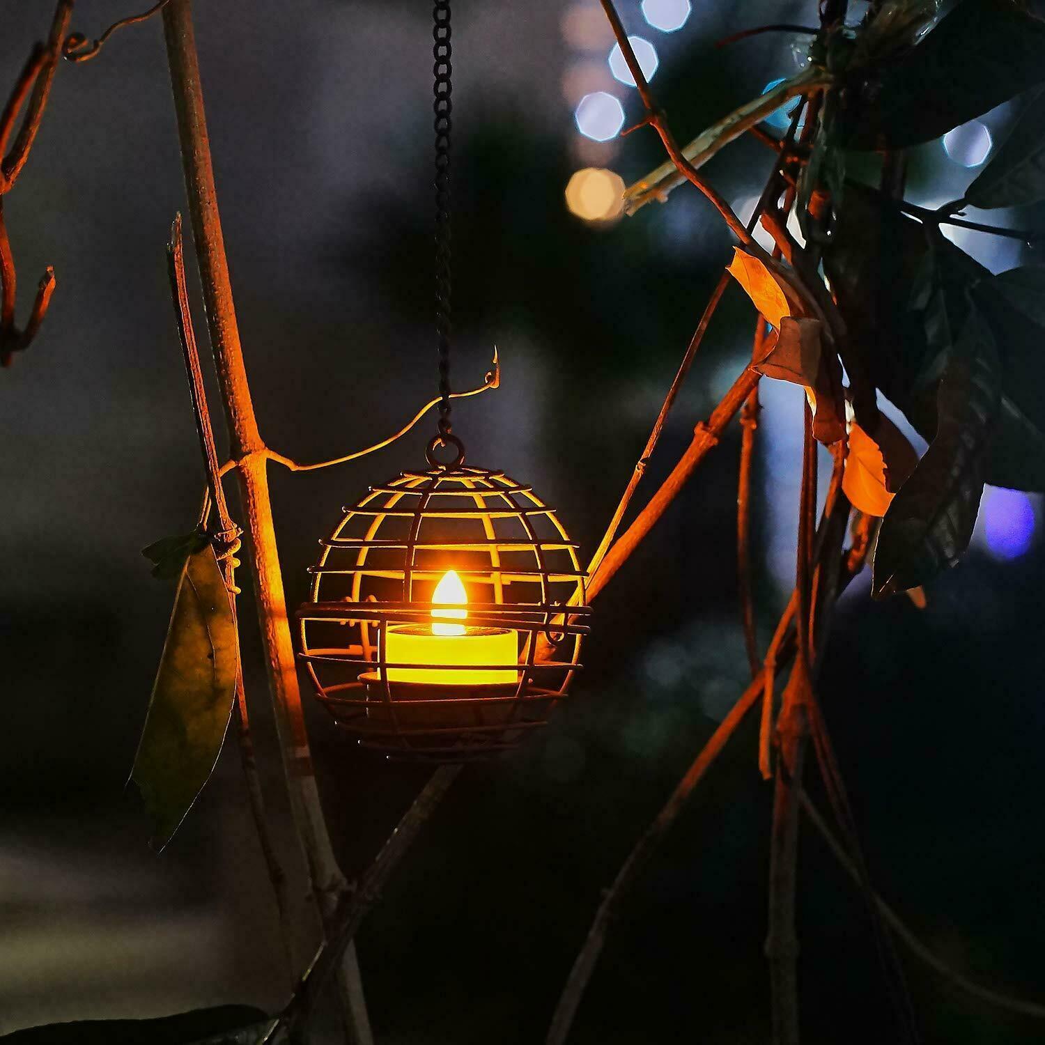 6PCS Waterproof Solar Powered LED Candle Light Tea Lights