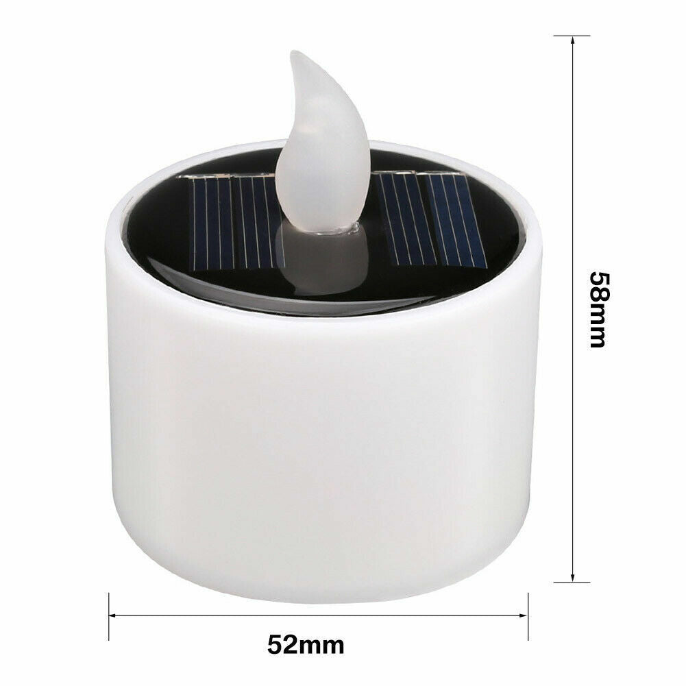 6PCS Waterproof Solar Powered LED Candle Light Tea Lights