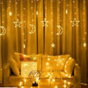 Star Moon Fairy Light LED Curtain String Xmas Wedding Party