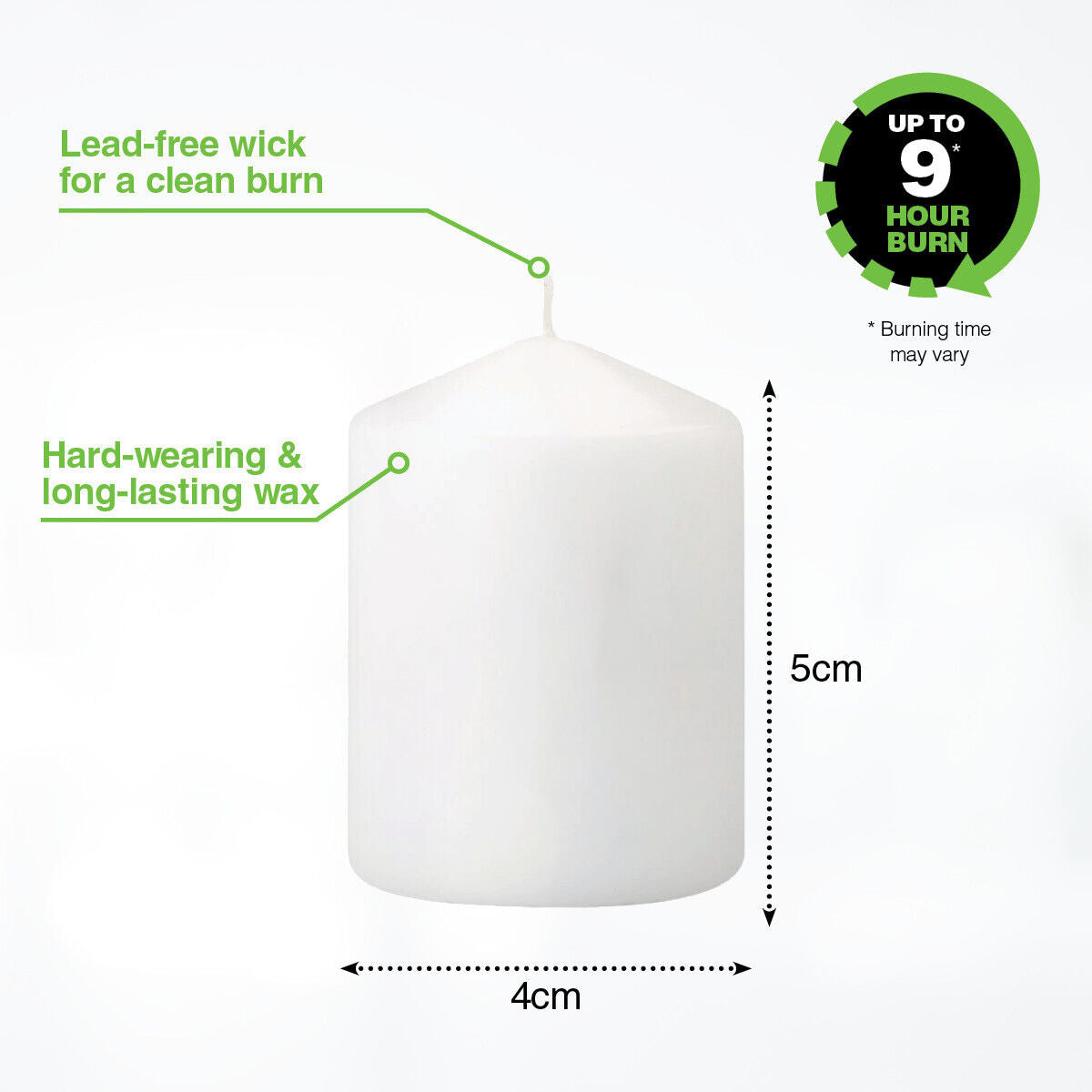 4cm x 5cm Votive Candles Home Décor Party Wedding - 24PCS