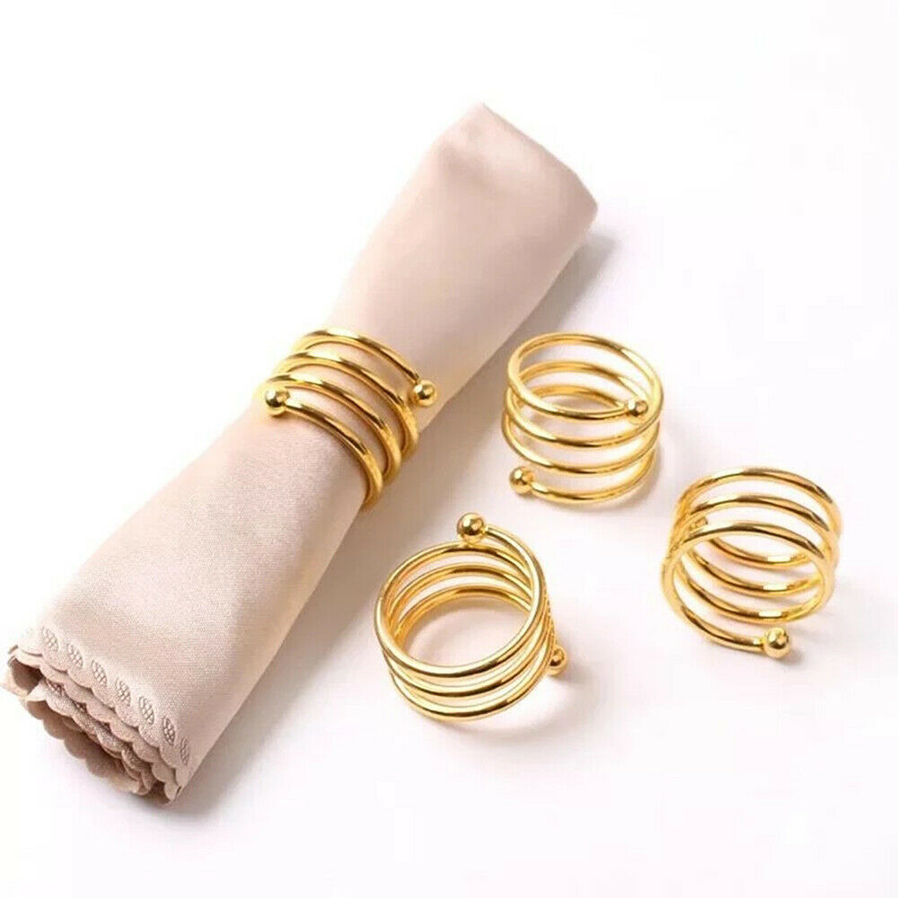 6PCS Metal Napkin Rings For Wedding Dinner Party