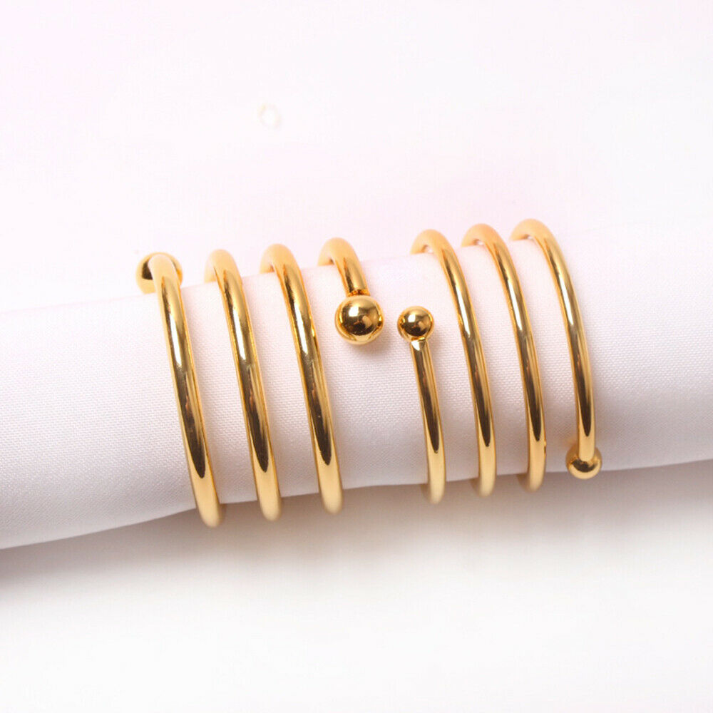 6PCS Metal Napkin Rings For Wedding Dinner Party