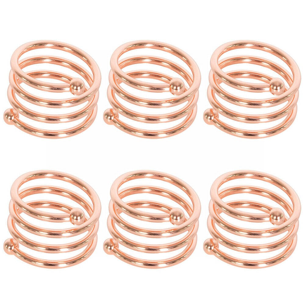 6PCS Metal Napkin Rings For Wedding Dinner Party