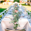 1.8m Wedding Rose Garland Floral Vines Table Runner for Centerpieces