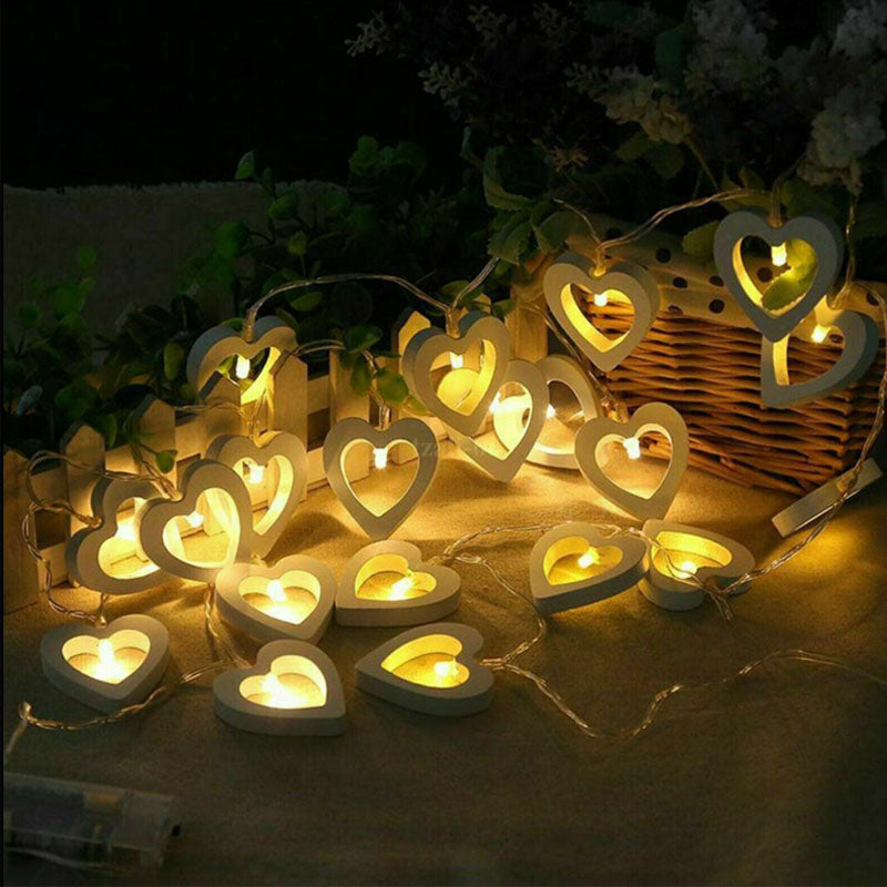 LED Heart Light String Fairy Lights Bedroom Xmas Wedding Party 1.2M