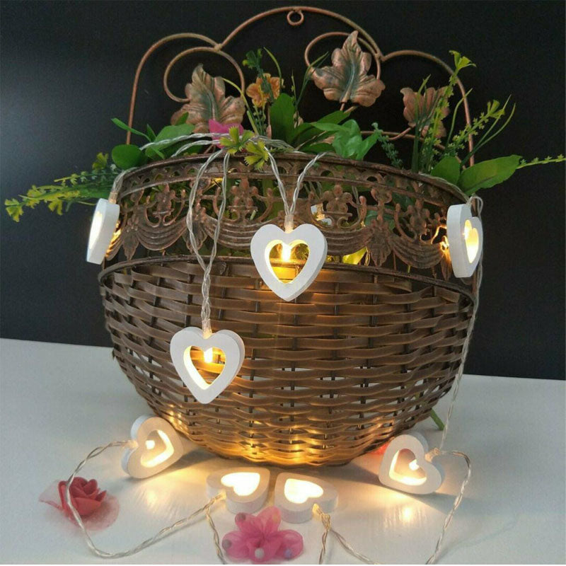 LED Heart Light String Fairy Lights Bedroom Xmas Wedding Party 1.2M