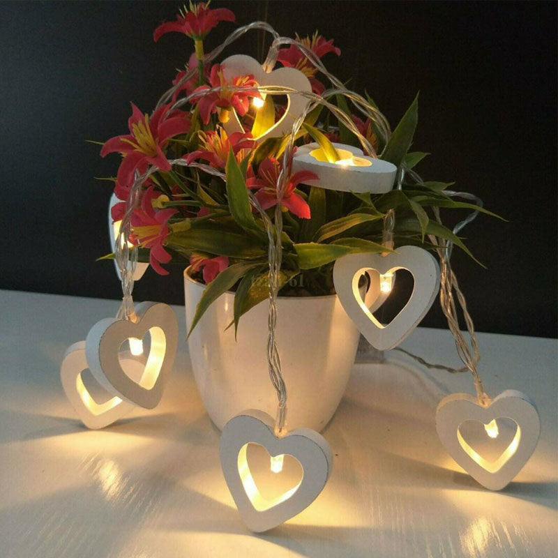 LED Heart Light String Fairy Lights Bedroom Xmas Wedding Party 1.2M