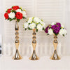 3pcs Flower Stand Metal Vase Table Gold Centerpiece