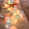 Cotton Ball Globe Garland String Fairy LED Lights Wedding Party