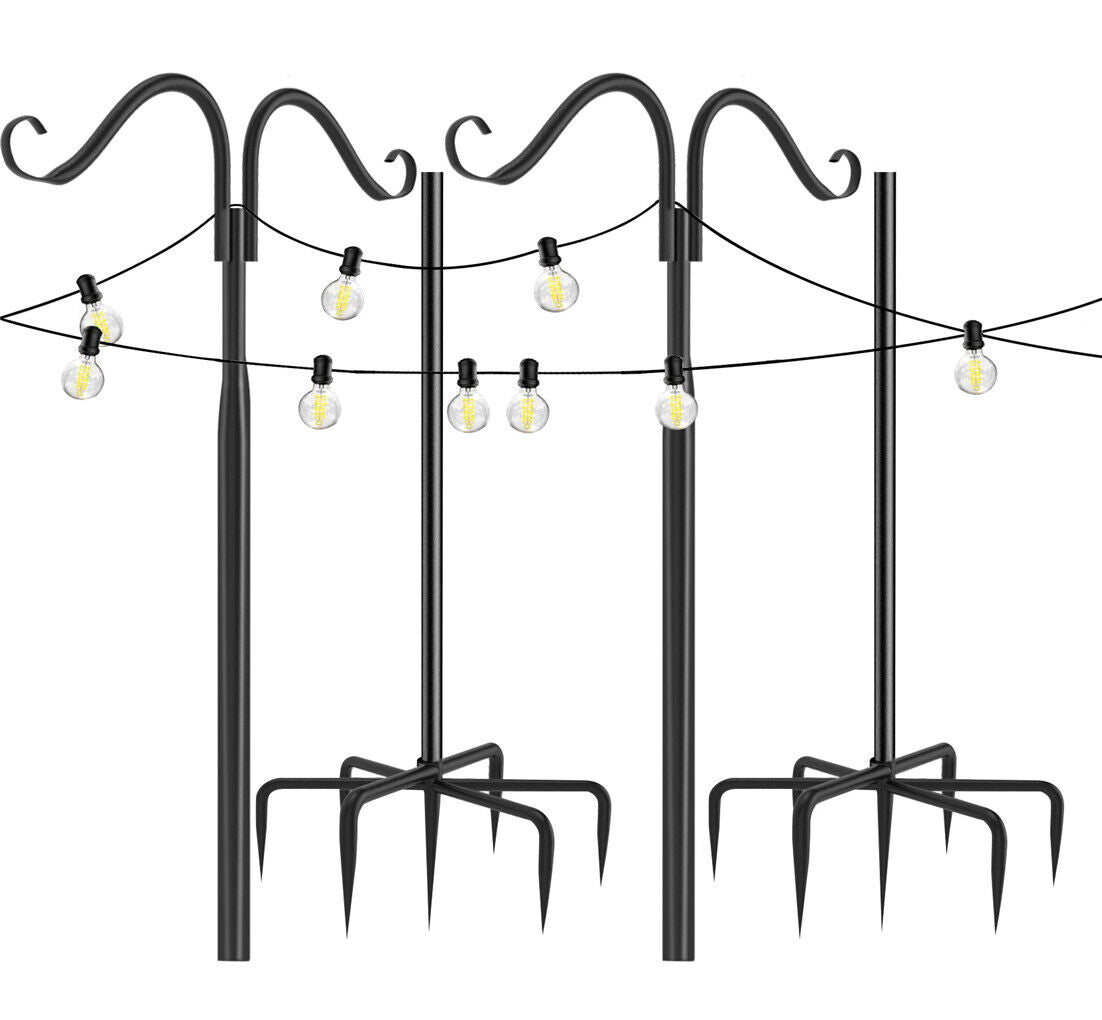 2PCS String Light Pole Wedding Flower Basket Hanger