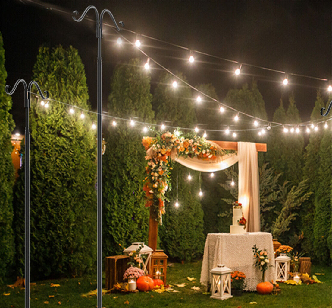 2PCS String Light Pole Wedding Flower Basket Hanger