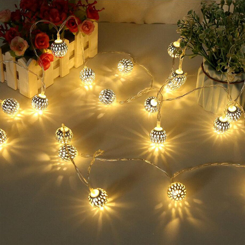 5M 40LED Moroccan Battery Operated Fairy String Lights Event decorations