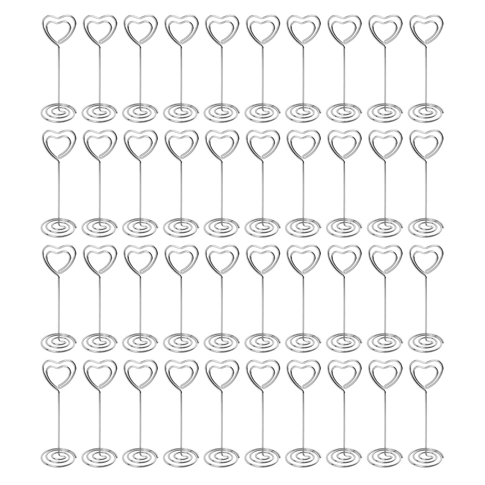 40pcs Silver Table Card Holder Centerpiece Wedding