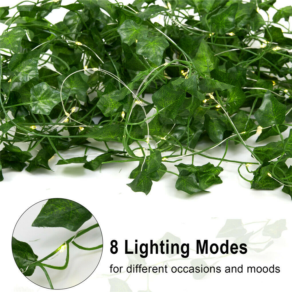 10M 100LED Artificial Ivy Leaf Hanging Vine Fairy String Lights