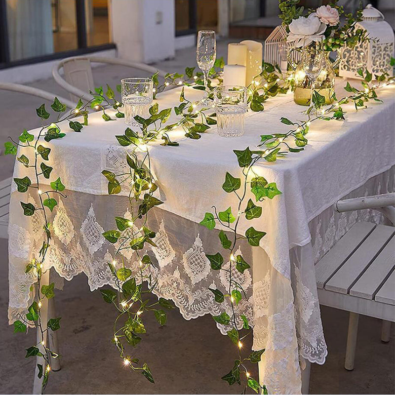 10M 100LED Artificial Ivy Leaf Hanging Vine Fairy String Lights