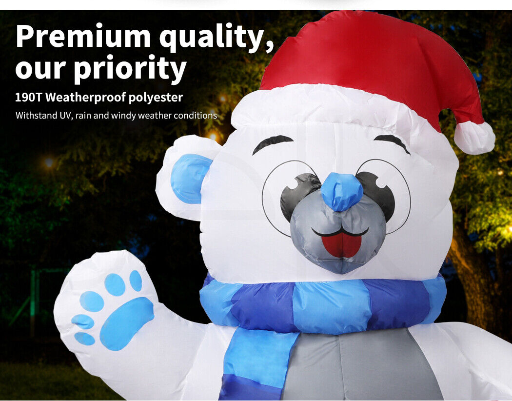 1.2M LED Inflatable Christmas Decorations Polar bear