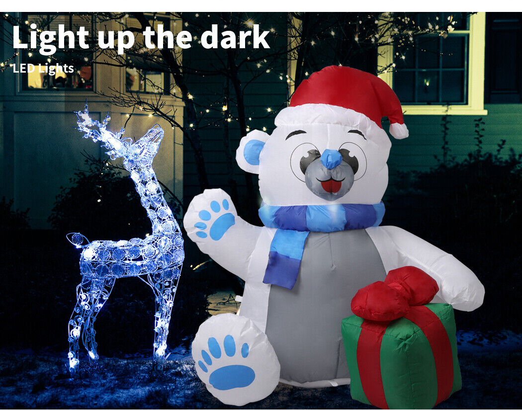 1.2M LED Inflatable Christmas Decorations Polar bear