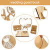 Wedding Guest Book Acrylic Wooden Stand Set