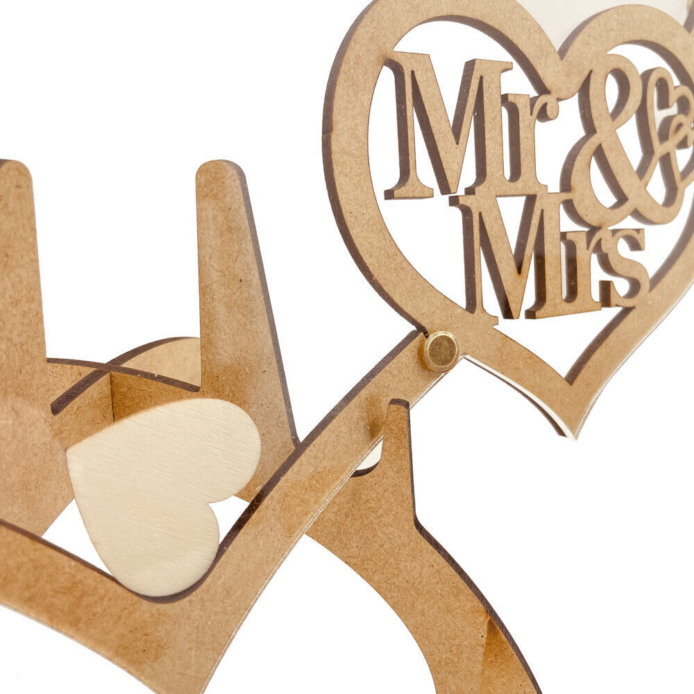 Wedding Guest Book Acrylic Wooden Stand Set