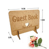 Wedding Guest Book Acrylic Wooden Stand Set