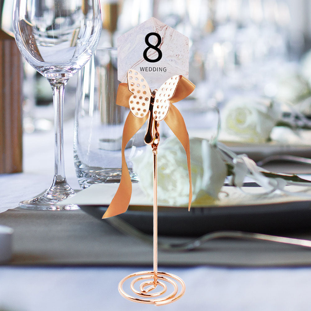 10pcs Menu With Clips Name Place Card Holder Wedding Party Favors