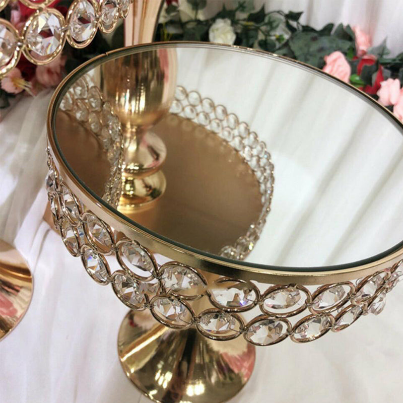 Gold Mirror Cake Stand Holder - 3PCS