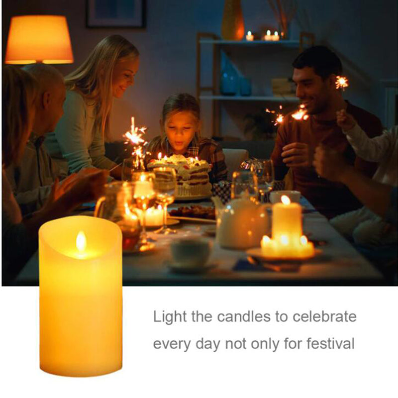 3PCS Flameless LED Candle Moving Dancing Wick Candles  Wedding Event