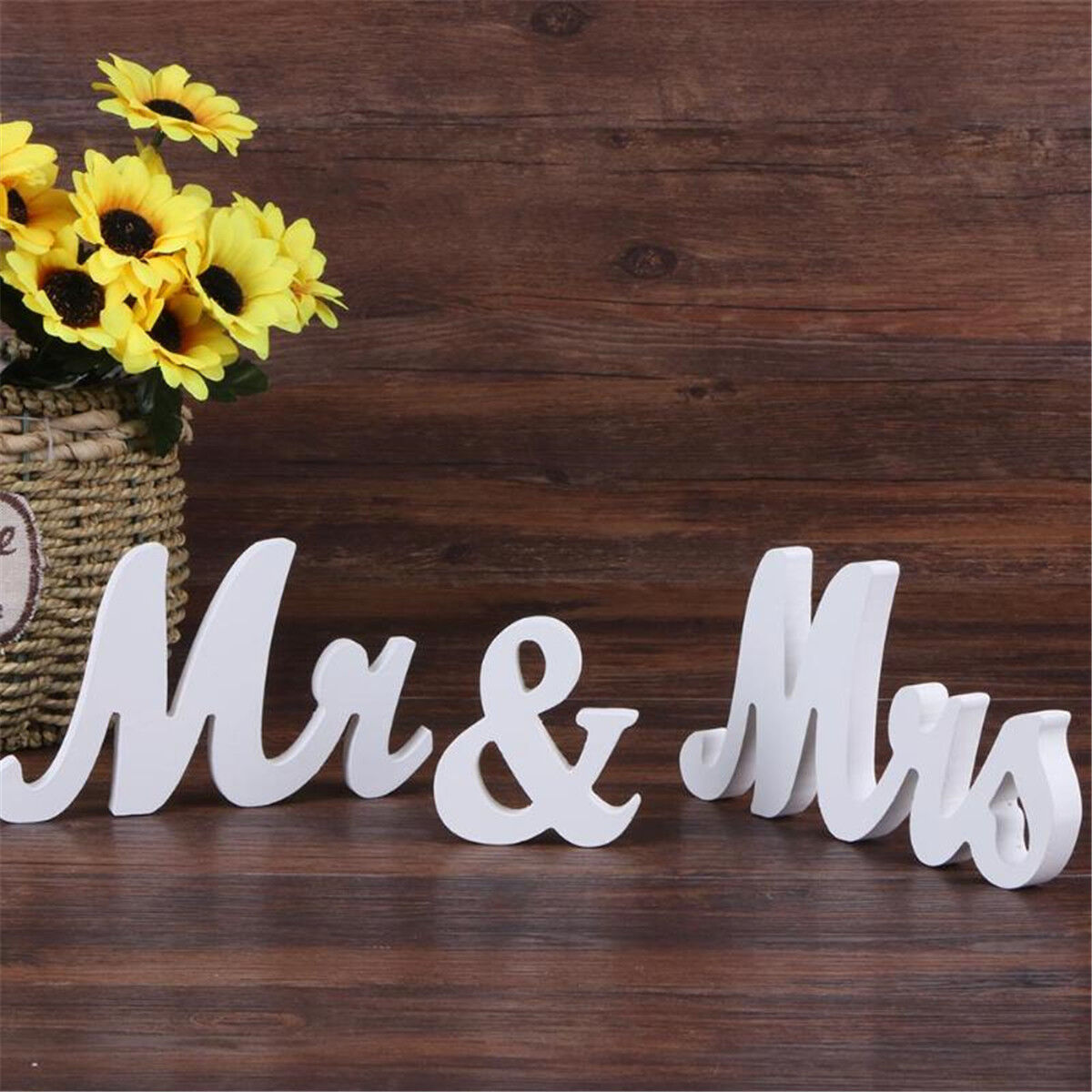 Mr and Mrs Letters Wooden Reception Sign