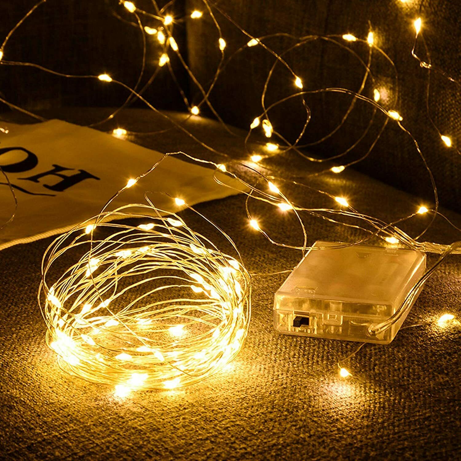 5M-10M Battery Powered Copper Wire String Fairy Lights