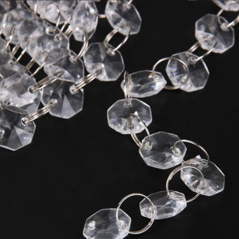 20PCS 1M Acrylic Clear Crystal Bead Curtain Party Wedding Decoration