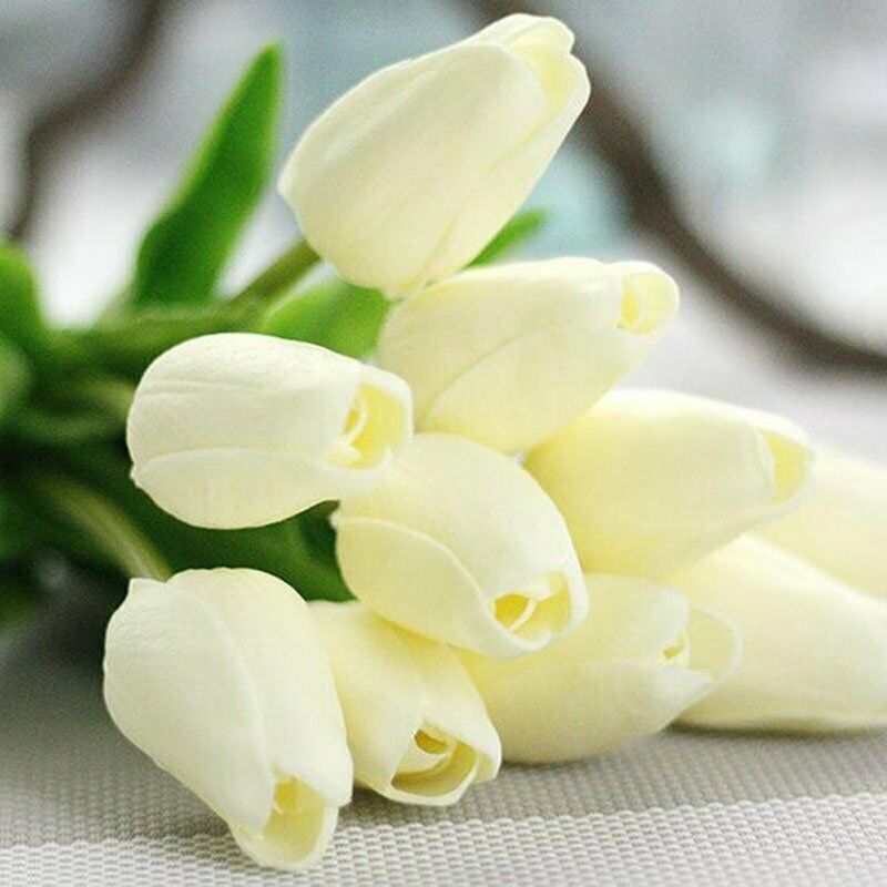 20PCS - 34cm Artificial Fake Flower Real Touch Tulips Bouquet Wedding