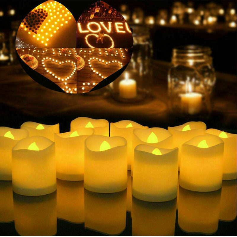 LED Flameless Tea Light Tealight Candle Wedding Decoration Party-24Pcs