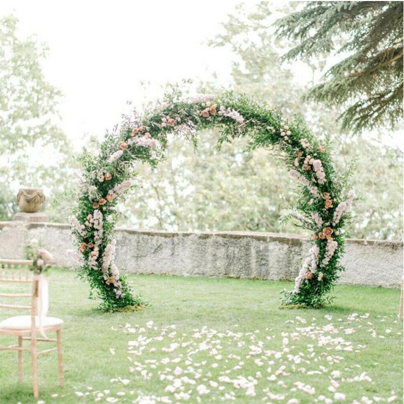 2.4M Round Hoop Arch Backdrop Stand White