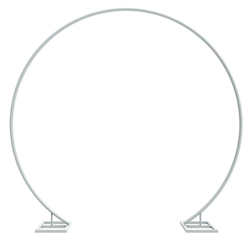 2.4M Round Hoop Arch Backdrop Stand White