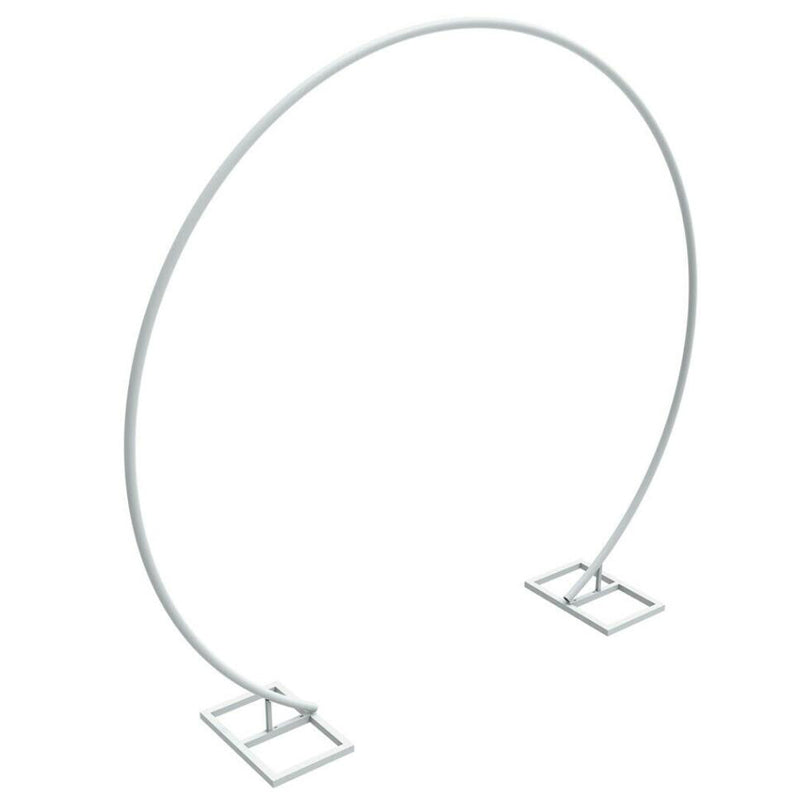 2.4M Round Hoop Arch Backdrop Stand White