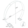 2.4M Double Rails Round Circle Hoop Arch Backdrop Stand