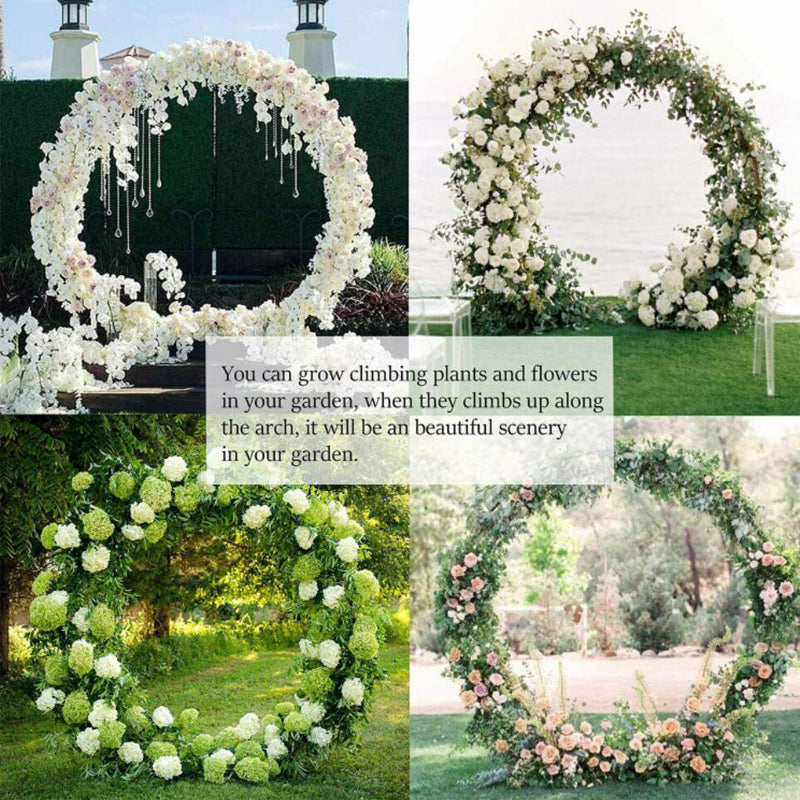 2.4M Double Rails Round Circle Hoop Arch Backdrop Stand