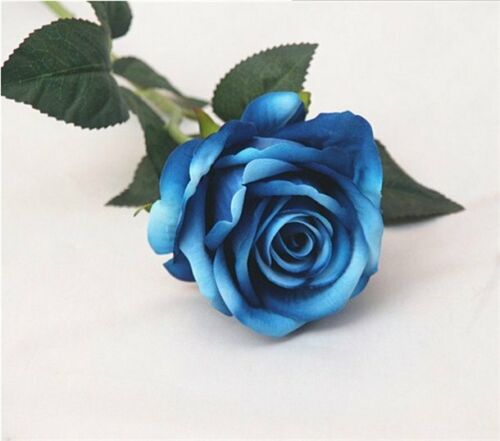 10PCS 51cm Long Stem Artificial Rose Flowers Silk