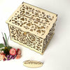 Wishing Well Greeting Card Box Decorative Wood Carved Box