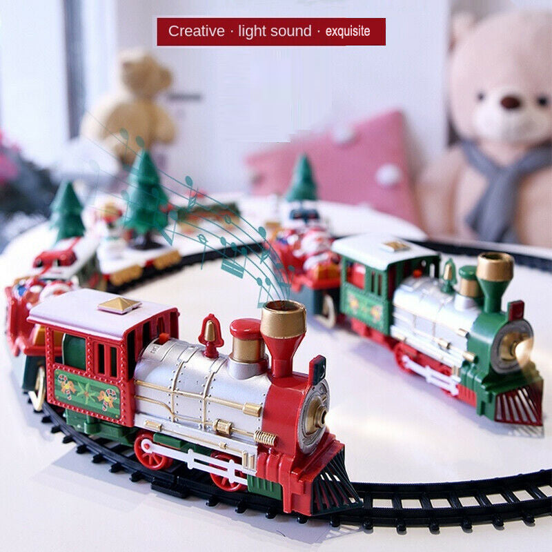 Musical Christmas Electric Train Track Set Toy Gift