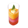 24PCS Mini Disposable Pudding Mousse Dessert Clear Plastic Cups Slanted Triangle