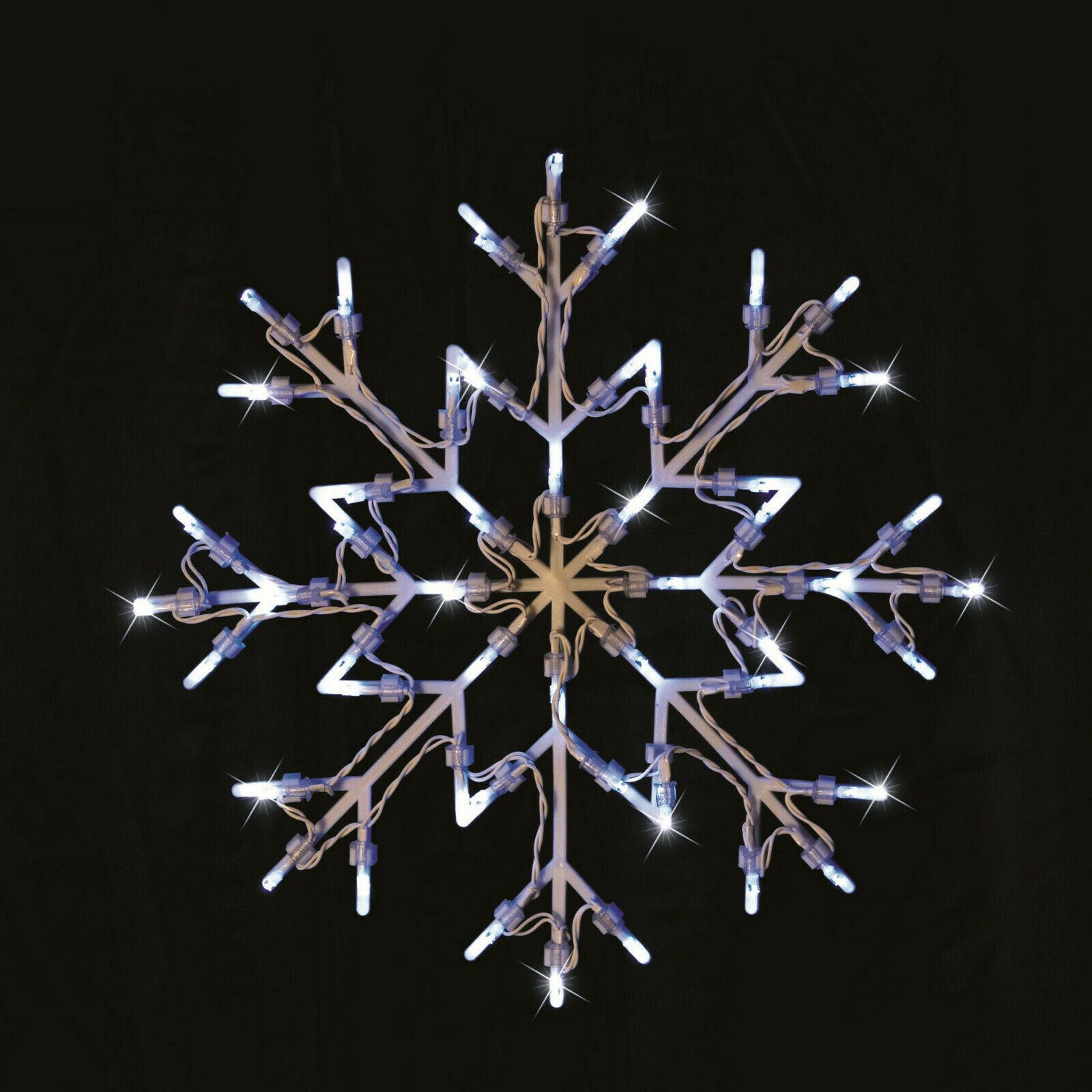 33CM - White Flashing LED Snowflake Christmas Lights Decoration