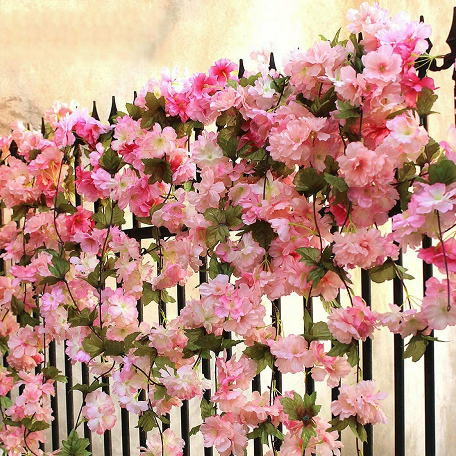 5pcs 2.1M Artificial Silk Sakura Flowers