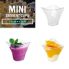 24PCS Mini Disposable Pudding Mousse Dessert Clear Plastic Cups Wave