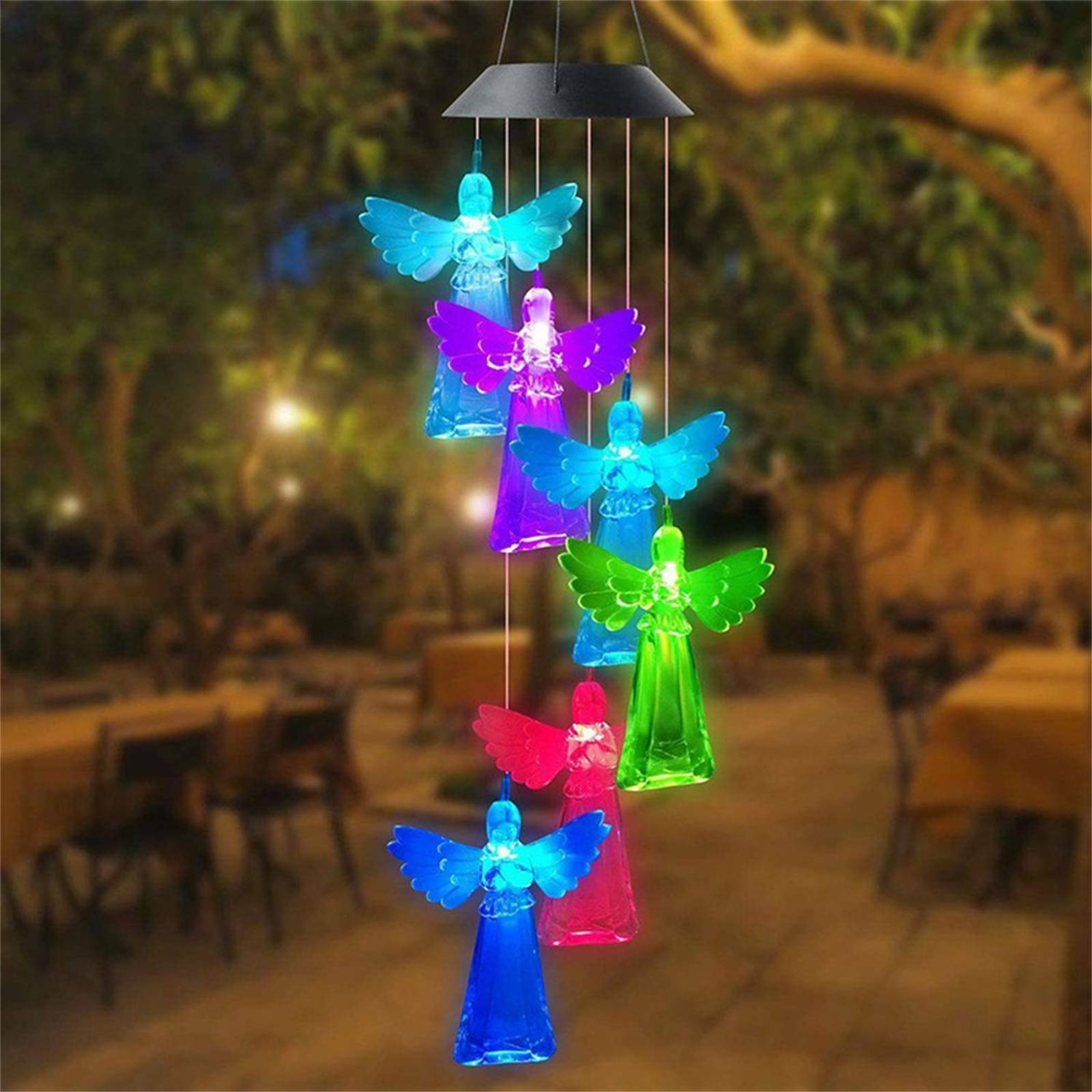 5 Styles - Wind Chimes Solar Powered LED Light Hanging Colour Changing